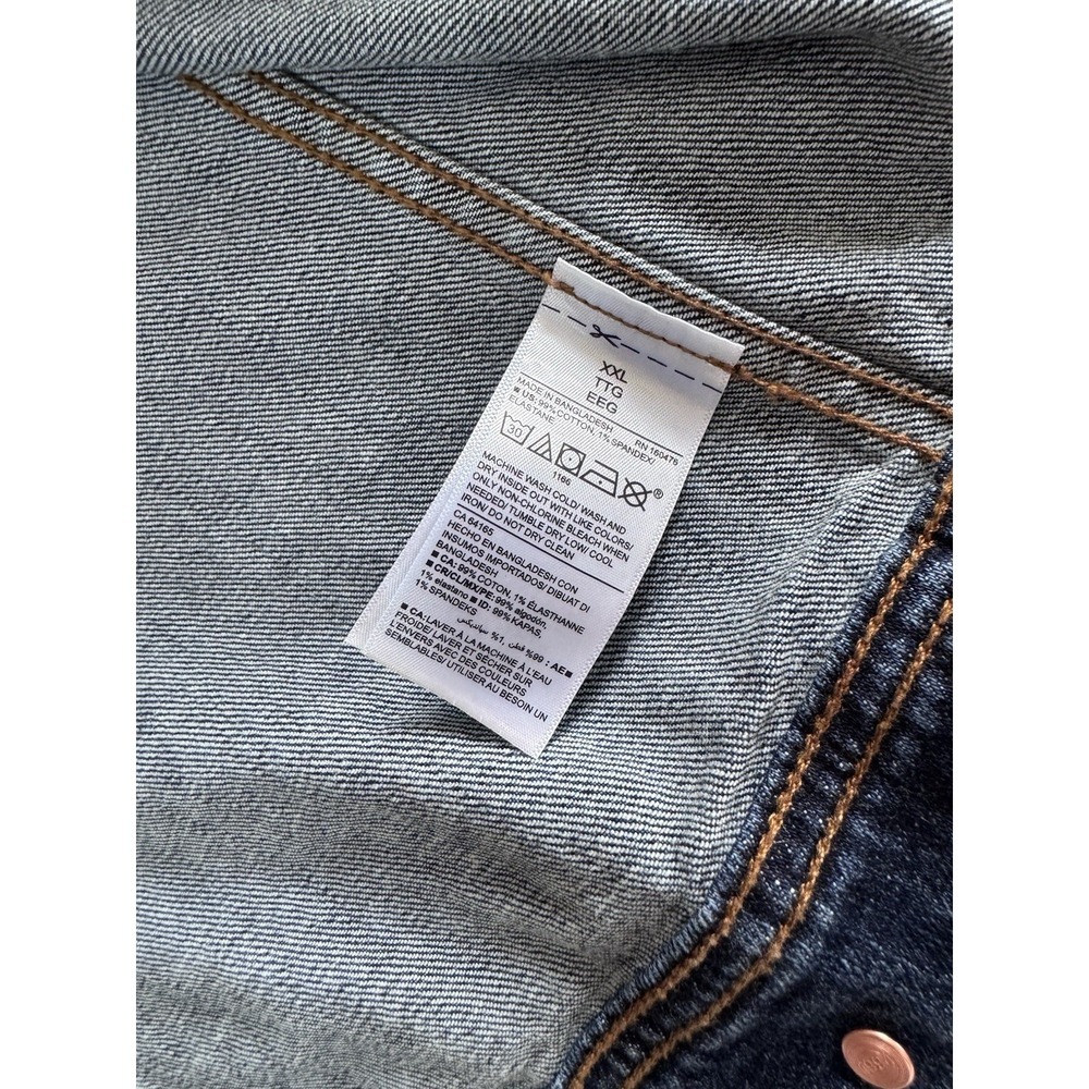 Old Navy Denim Button Down Jean Jacket Womens Size XXL Blue EUC - Picture 6 of 10